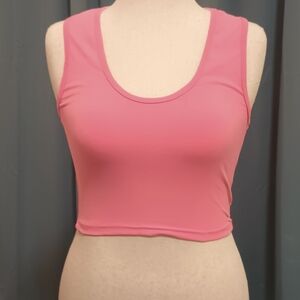 ZYIA Active Stronger Sleeveless Crop Top in Coral